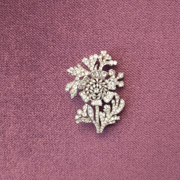 Vintage Floral Rhinestone Pin - American Museum of Natural History - Picture 1 of 6